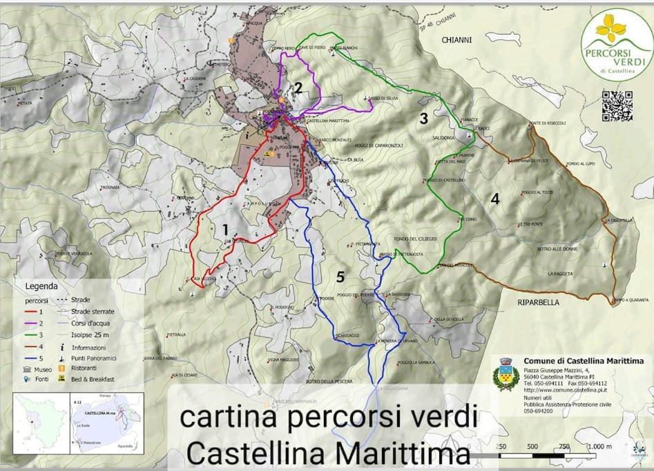 Appartamento Bellavista Castellina Marittima Ngoại thất bức ảnh